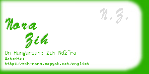 nora zih business card